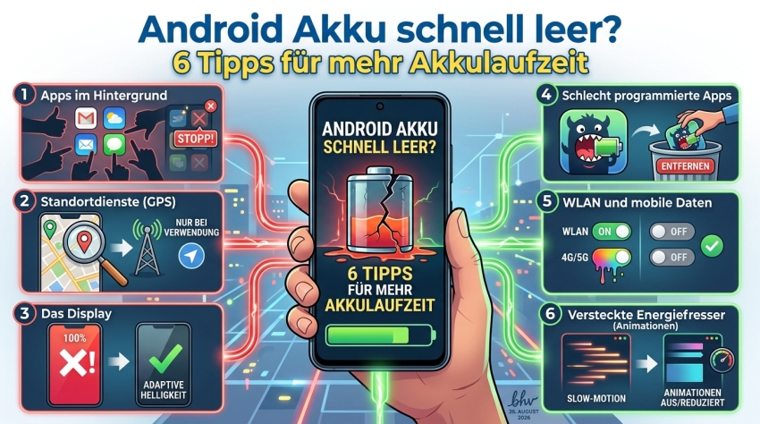 Android Akku schnell leer - Lösungen