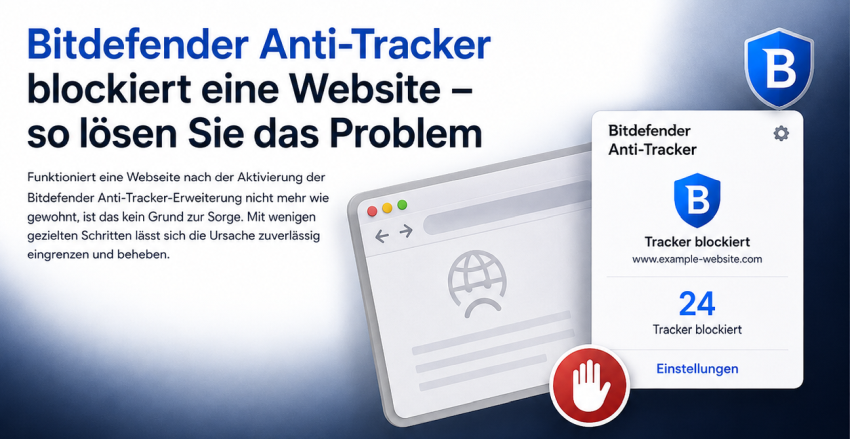 Bitdefender Anti-Tracker blockiert eine Website – so lösen Sie das Problem