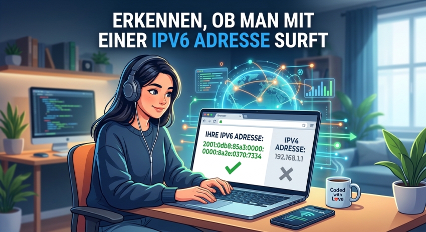 Erkennen, ob man mit einer IPv6 Adresse surft